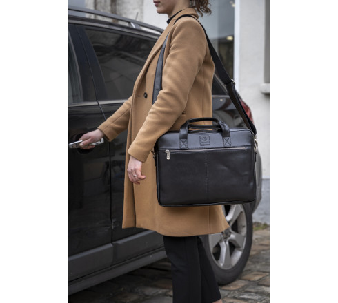 Sacoche ordinateur Exactive Cuir noir