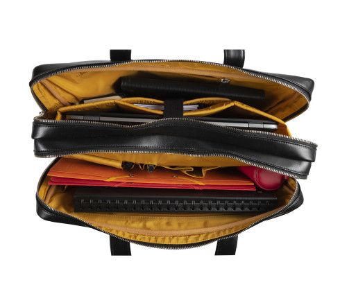 Sacoche double ordin. Exactive Cuir noir