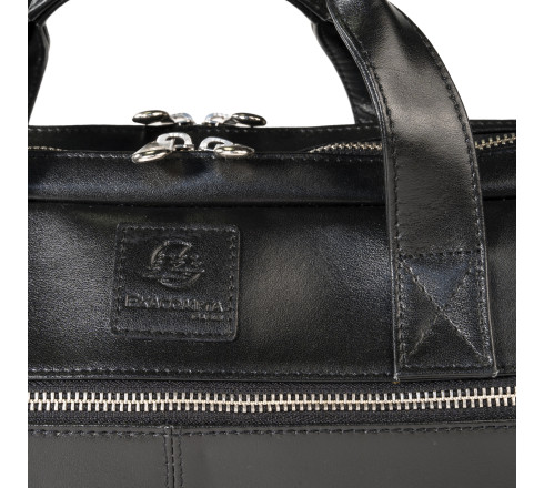 Sacoche double ordin. Exactive Cuir noir