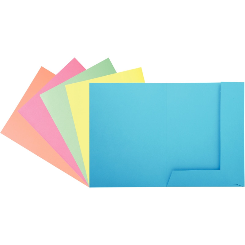 Paquet de 50 chemises 2 rabats SUPER 210g, format 24x32 cm, coloris pa