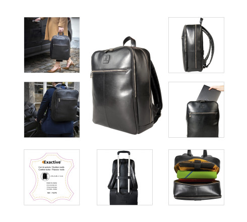 Sac à dos ordinateur Exactive Cuir