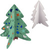 Lot de 10 sapins en carton blanc, hauteur 24 cm