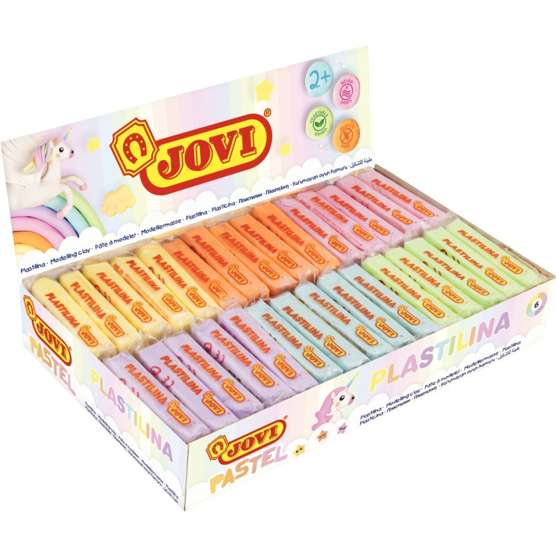 Boite 30 pains 50g plastilina pastel