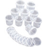 Lot de 10 pots vides 150 ml avec couvercle