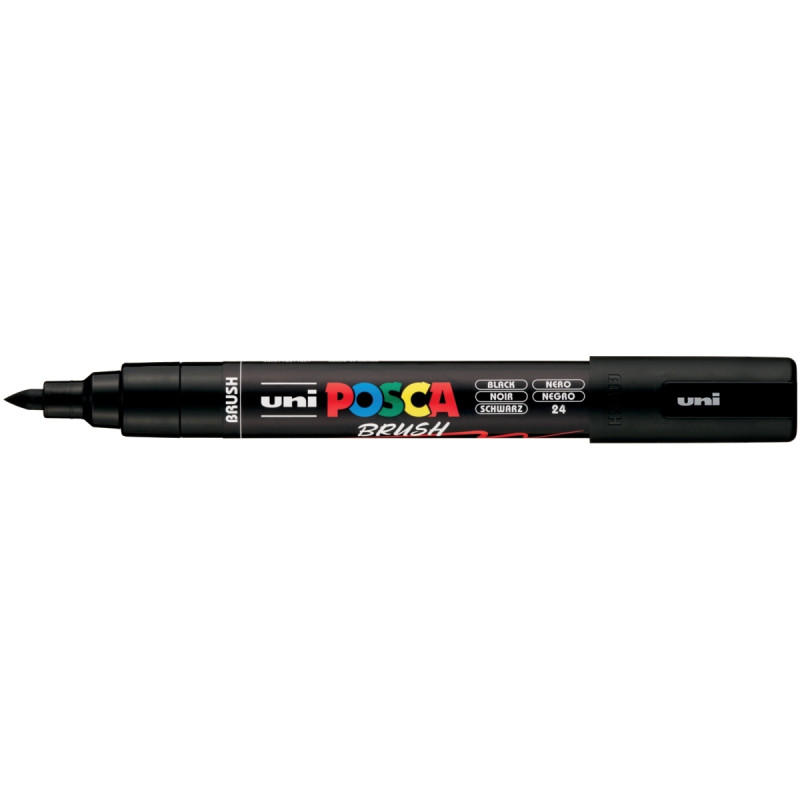 Marqueur Posca pointe moyenne Brush noir