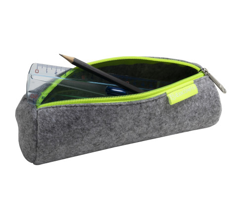 Trousse ronde feutrine recyclée Neon