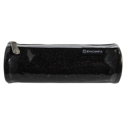 Trousse ronde PU Glitter - 22,5x7,5cm