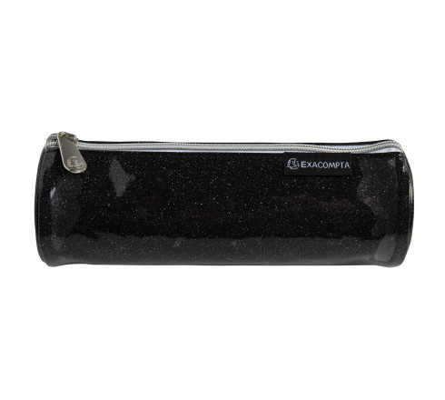 Trousse ronde PU Glitter - 22,5x7,5cm