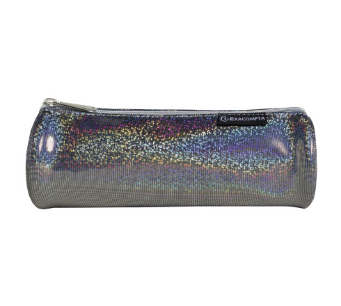 Trousse ronde PU Glitter - 22,5x7,5cm