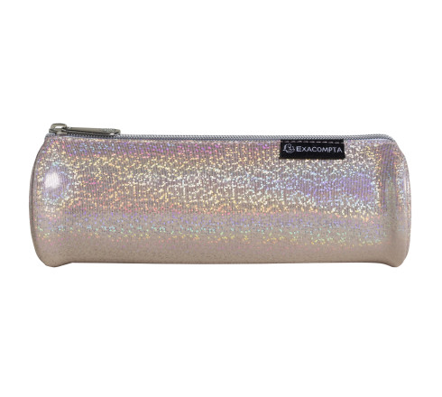 Trousse ronde PU Glitter - 22,5x7,5cm
