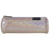 Trousse ronde PU Glitter - 22,5x7,5cm