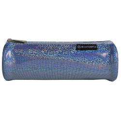 Trousse ronde PU Glitter - 22,5x7,5cm