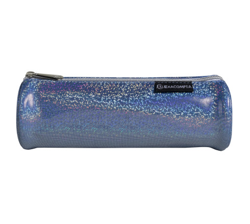 Trousse ronde PU Glitter - 22,5x7,5cm