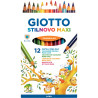 Étui de 12 crayons de couleur Stinovo Maxi