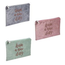 Trousse plate velours Ellipse