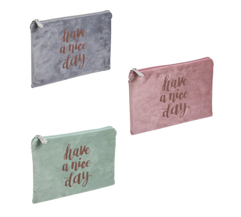 Trousse plate velours Ellipse