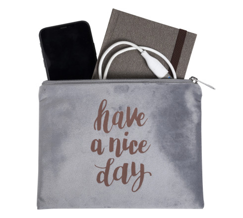 Trousse plate velours Ellipse