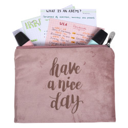 Trousse plate velours Ellipse