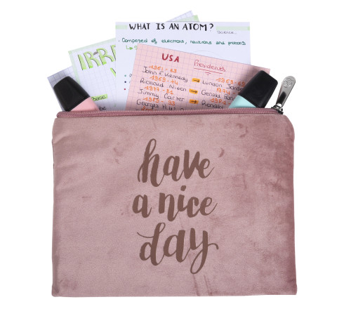 Trousse plate velours Ellipse