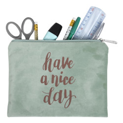 Trousse plate velours Ellipse