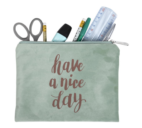Trousse plate velours Ellipse