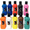 Lot de 10 flacons 250 ml de peinture vinylique plastifiante, couleurs