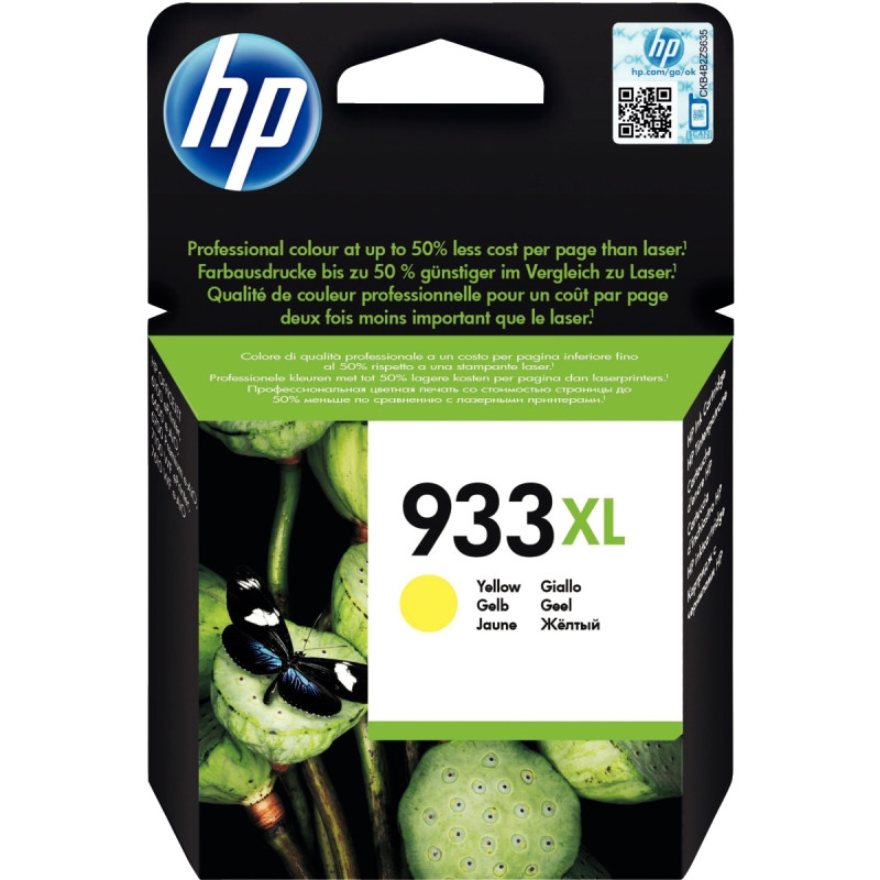 HP 933XL cartouche d'encre jaune grande capacité authentique (CN056AE)