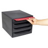 Module de classement Ecobox Ecoblack 4 tiroirs