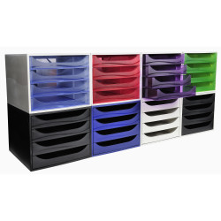 Module de classement Ecobox Ecoblack 4 tiroirs