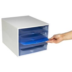 Module de classement Ecobox Linicolor 4 tiroirs