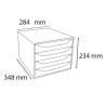 Module de classement Ecobox Linicolor 4 tiroirs