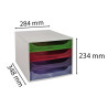 Module de classement Ecobox Office 4 tiroirs - Palette de 32 pièces assorties