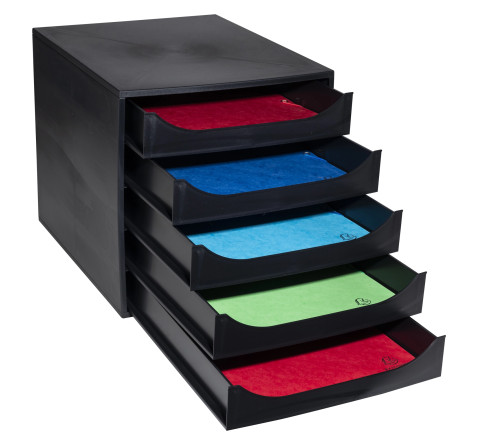 Module de classement Ecobox+ Ecoblack 5 tiroirs
