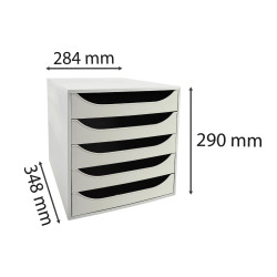 Module de classement Ecobox+ Office 5 tiroirs
