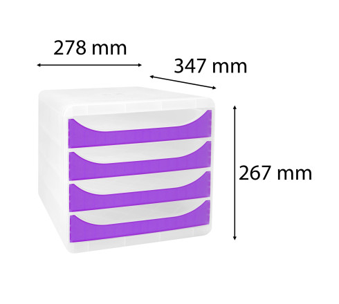 Module de classement Big Box 4 tiroirs Chromaline