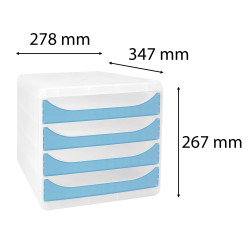 Module de classement Big Box 4 tiroirs Chromaline
