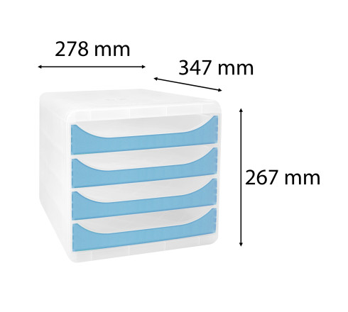 Module de classement Big Box 4 tiroirs Chromaline