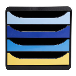Module de classement Big Box 4 tiroirs Bee Blue