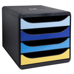 Module de classement Big Box 4 tiroirs Bee Blue