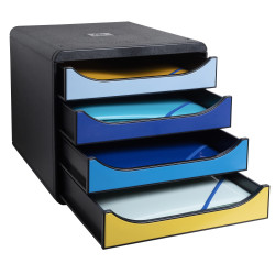 Module de classement Big Box 4 tiroirs Bee Blue