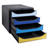 Module de classement Big Box 4 tiroirs Bee Blue