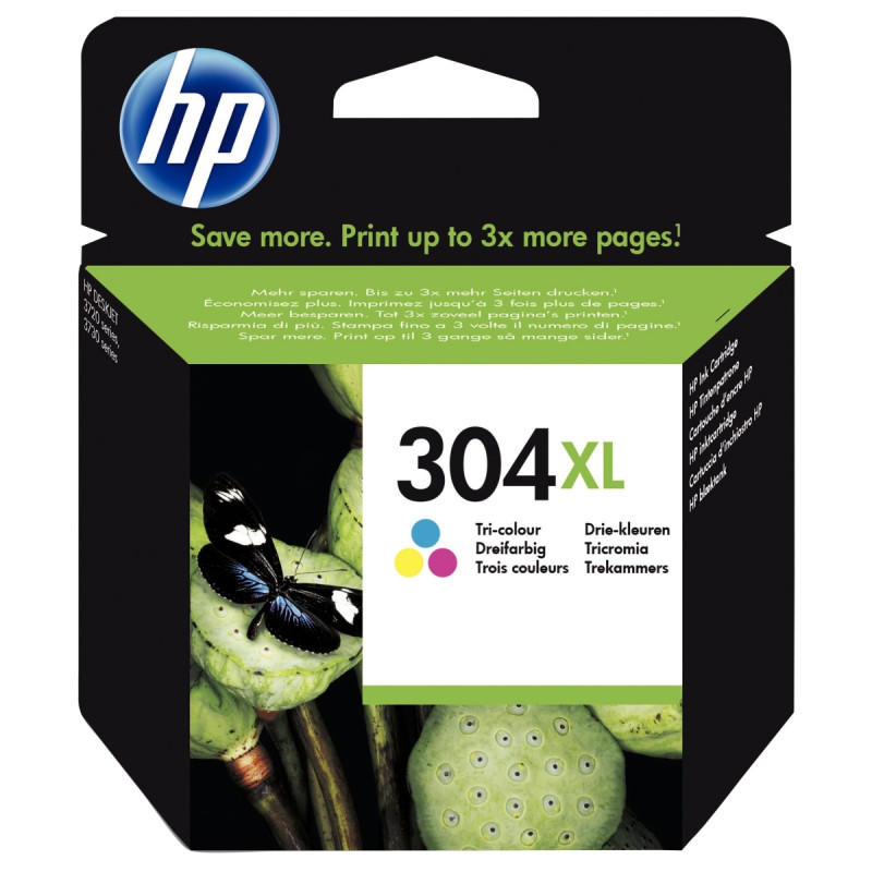 HP 304XL cartouche d'encre trois couleurs grande capacité authentique