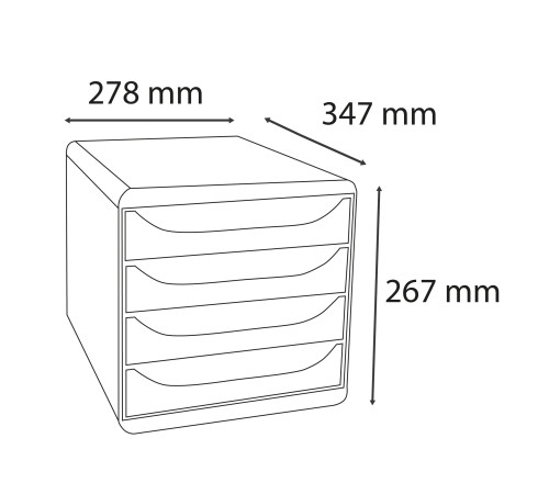 Module de classement Big Box 4 tiroirs Skandi