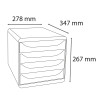 Module de classement Big Box 4 tiroirs Skandi