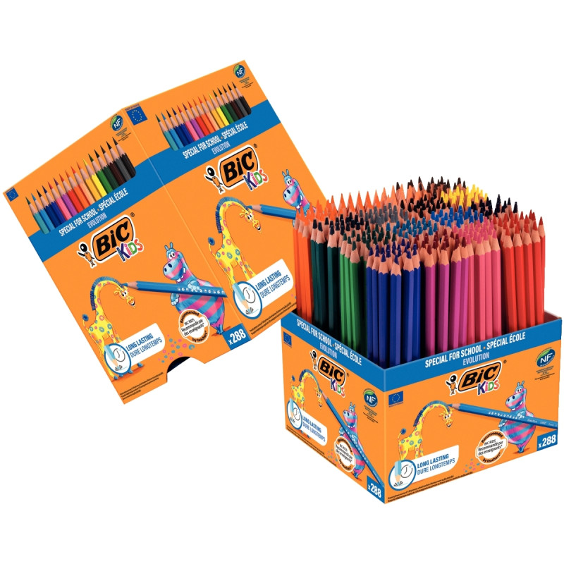 Classpack de 288 crayons de couleur Évolution dont 80 gratuits