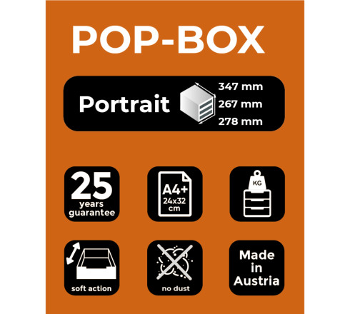 Module de classement Pop-Box 4 tiroirs Black Office