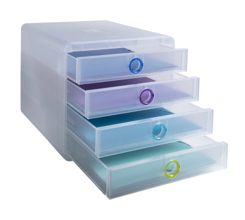Module de classement Pop-Box 4 tiroirs Chromaline