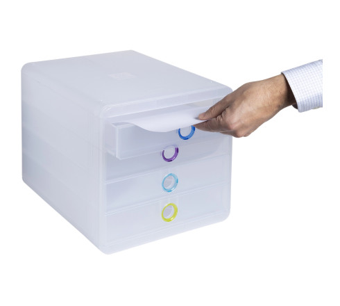 Module de classement Pop-Box 4 tiroirs Chromaline