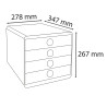 Module de classement Pop-Box 4 tiroirs Glossy