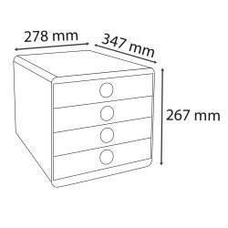 Module de classement Pop-Box 4 tiroirs Aquarel